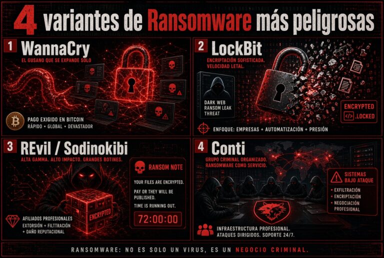 variantes ransomware más peligrosas