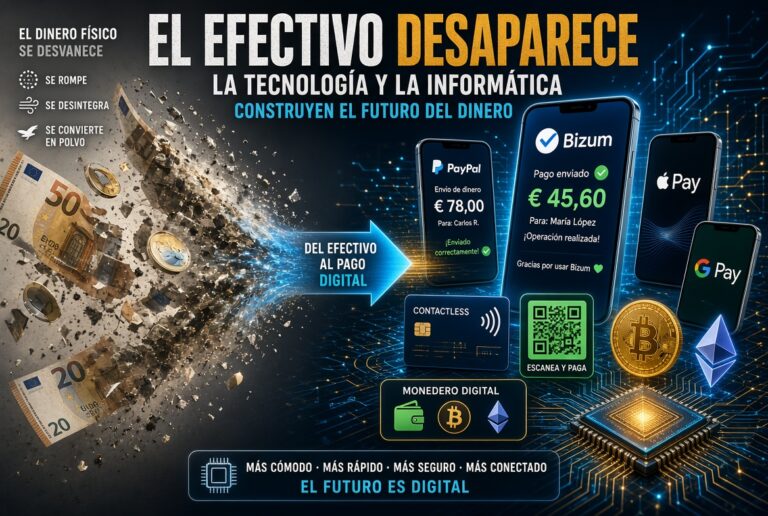 tecnologia informatica provoca declive dinero fisico