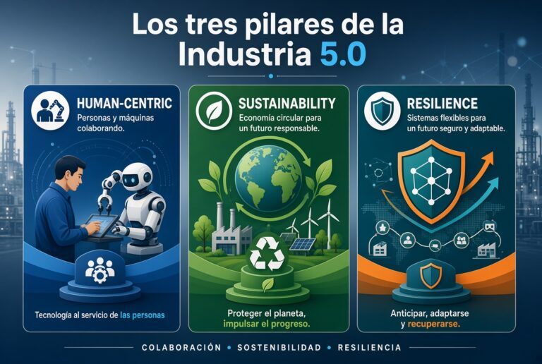 Los tres pilares de la industria 5.0