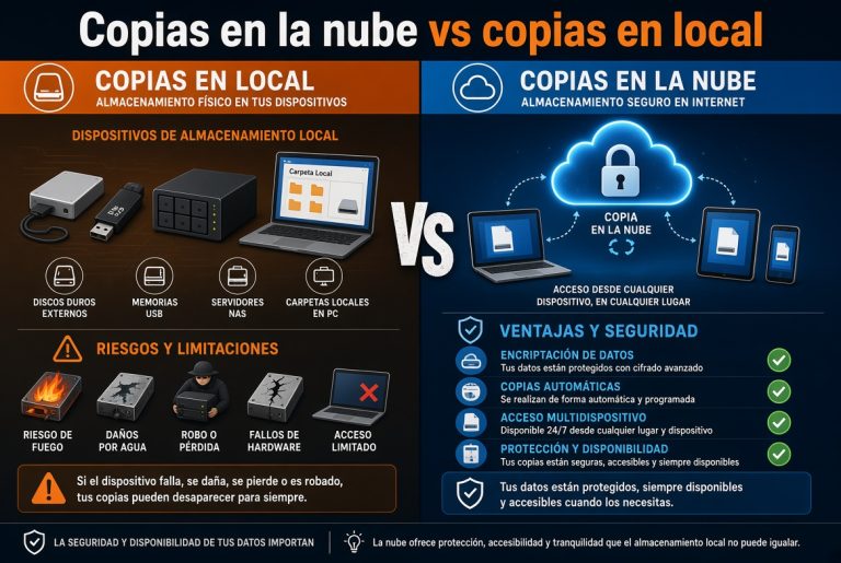 copias en la nube vs copias locales